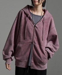 CIYOT | 【CIYOT-シヨウト-】ヴィンテージ加工ケミカルウォッシュ ダブルジップダンボールパーカー【セットアップ対応】(パーカー)