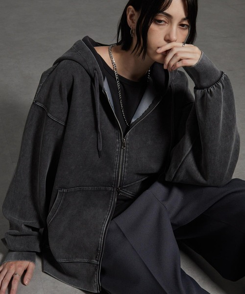 CIYOT-シヨウト-】ヴィンテージ加工ケミカルウォッシュ ダブル