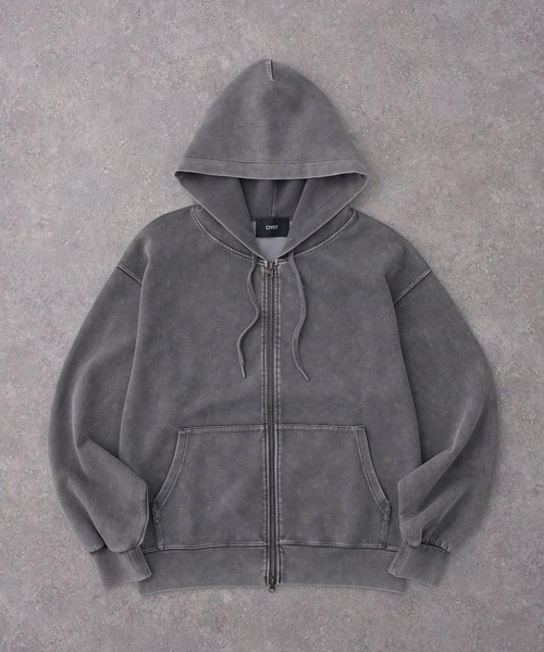 CIYOT-シヨウト-】ヴィンテージ加工ケミカルウォッシュ ダブルジップ