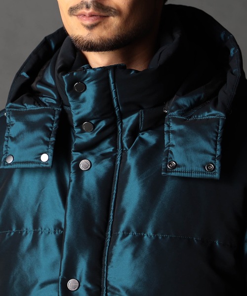 ストレッチシャンブレー ダウンブルゾン（ダウンジャケット/コート