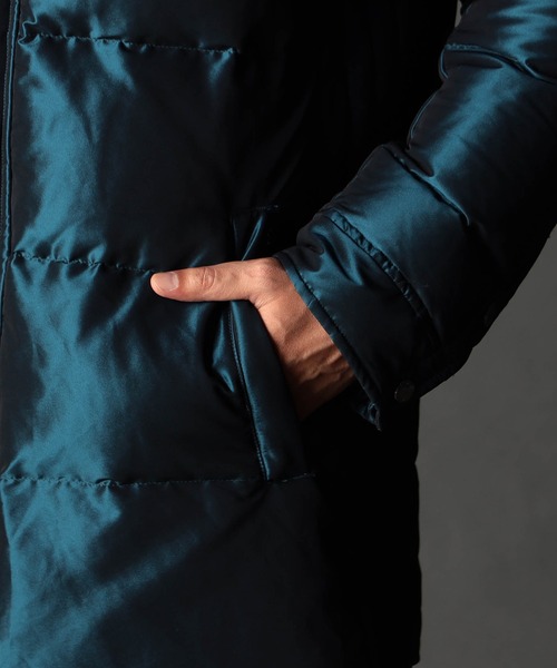 NICOLE CLUB FOR MEN（ニコルクラブフォーメン）の「ストレッチシャンブレー ダウンブルゾン（ダウンジャケット/コート・メンズ・ブラック/ブルー系/ネイビー・MEDIUM/X-LARGE/LARGE）」の13枚目の写真