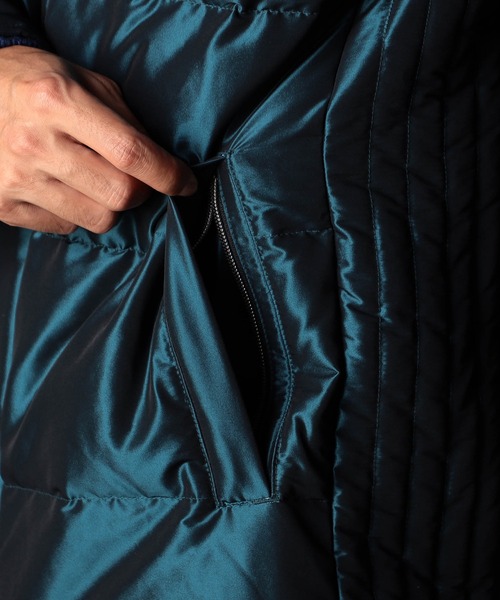 NICOLE CLUB FOR MEN（ニコルクラブフォーメン）の「ストレッチシャンブレー ダウンブルゾン（ダウンジャケット/コート・メンズ・ブラック/ブルー系/ネイビー・MEDIUM/X-LARGE/LARGE）」の14枚目の写真