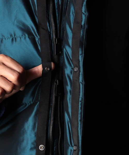 NICOLE CLUB FOR MEN（ニコルクラブフォーメン）の「ストレッチシャンブレー ダウンブルゾン（ダウンジャケット/コート・メンズ・ブラック/ブルー系/ネイビー・MEDIUM/X-LARGE/LARGE）」の17枚目の写真