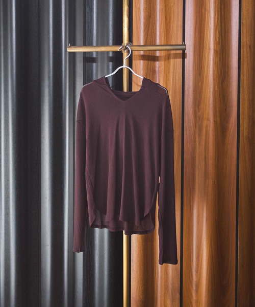 CHIGNON（シニヨン）の「(CHIGNON)SHEER HOODIE PO（Tシャツ/カットソー・レディース・ブラック/ホワイト/ブラウン・ONE SIZE）」の3枚目の写真