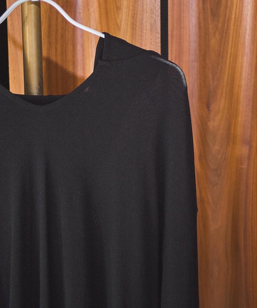 CHIGNON（シニヨン）の「(CHIGNON)SHEER HOODIE PO（Tシャツ/カットソー・レディース・ブラック/ホワイト/ブラウン・ONE SIZE）」の9枚目の写真