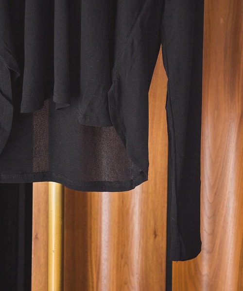 CHIGNON（シニヨン）の「(CHIGNON)SHEER HOODIE PO（Tシャツ/カットソー・レディース・ブラック/ホワイト/ブラウン・ONE SIZE）」の10枚目の写真