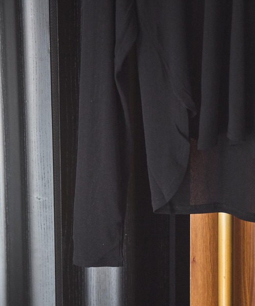 CHIGNON（シニヨン）の「(CHIGNON)SHEER HOODIE PO（Tシャツ/カットソー・レディース・ブラック/ホワイト/ブラウン・ONE SIZE）」の11枚目の写真