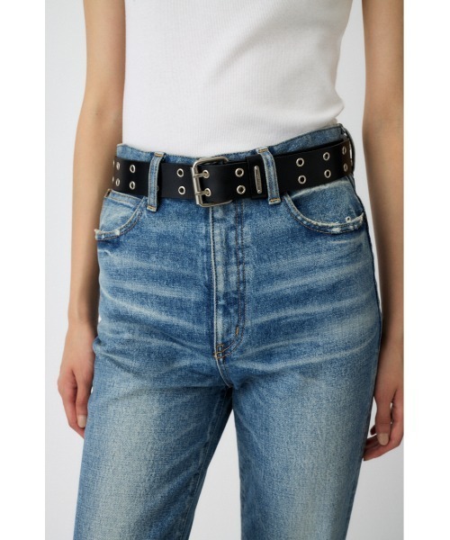 MOUSSY(マウジー)の「EYELET LEATHER ベルト(ベルト・レディース・ブラック・FREE)」の6枚目の写真
