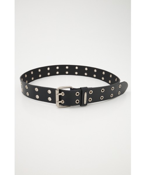 MOUSSY(マウジー)の「EYELET LEATHER ベルト(ベルト・レディース・ブラック・FREE)」の2枚目の写真