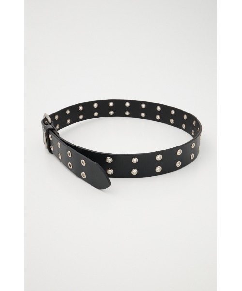MOUSSY(マウジー)の「EYELET LEATHER ベルト(ベルト・レディース・ブラック・FREE)」の3枚目の写真