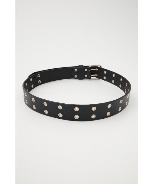 MOUSSY(マウジー)の「EYELET LEATHER ベルト(ベルト・レディース・ブラック・FREE)」の4枚目の写真