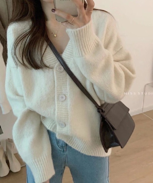 cammie(キャミー)の「ニットビスチェ×カーディガンセット(アンサンブル・レディース・アイボリー/モカ/ブルー・F)」の10枚目の写真