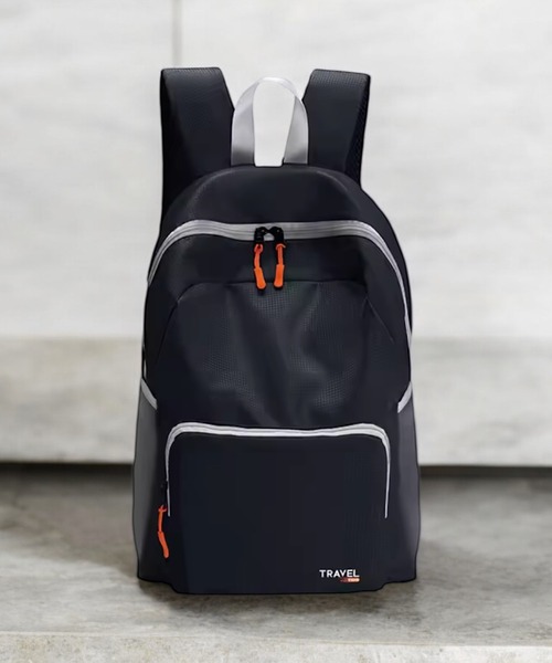 TONE SELECT GOODS（トーンセレクトグッズ）の「LESRIRE/折りたたみバックパック L9221（バックパック/リュック・レディース・ネイビー/パープル/ピンク/ブラック/グレー/ブルー・FREE）」の2枚目の写真
