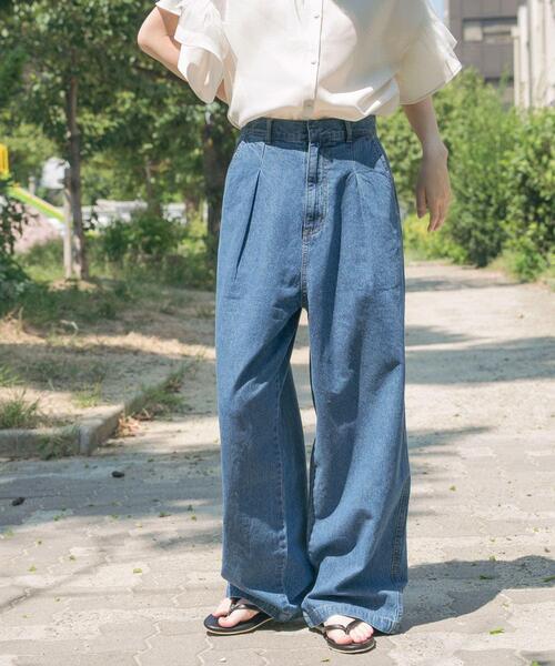 セール】ウエストタックデニムパンツ（デニムパンツ）｜ITEMS