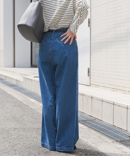 MACHATT マヂャット 新品タグ付　ウエストタックデニム（ブルー） MACHATT マヂャット 新品タグ付 ウエストタックデニム（ブルー