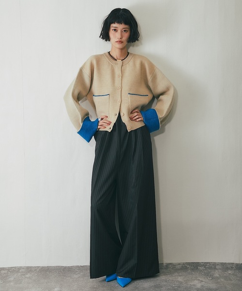 ピンストライプベアサロペット（サロペット/オーバーオール