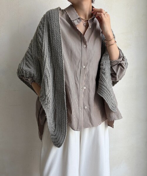 DouDou（ドゥドゥ）の「三角ストール（ストール/ショール・レディース・グレー/ブラック/ブラウン・FREE）」の14枚目の写真