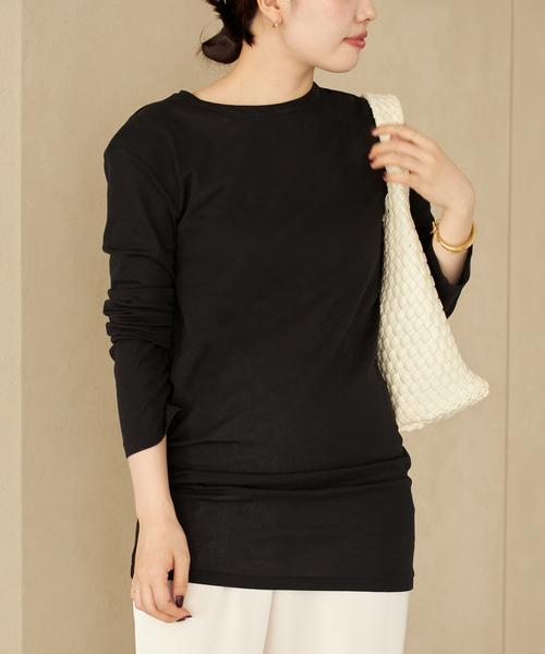 未使用 新品 Plage SQUARE SHOULDER VN Tシャツ SQUARE SHOULDER VN Tシャツ（Tシャツ／カットソー）｜Plage