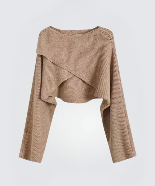 SPIGA（スピーガ）の「ｶｼｭｸｰﾙﾆｯﾄﾄｯﾌﾟｽ（ニット/セーター・レディース・グレー/グリーン/ベージュ・FREE）」の2枚目の写真