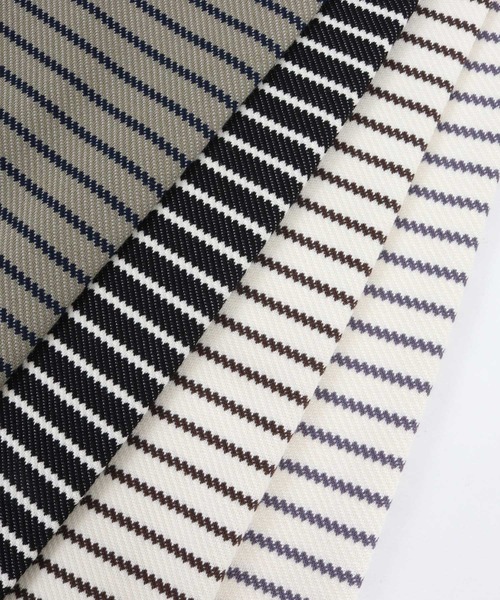 CAMBIO(カンビオ)の「mlt5434-ピンボーダードローコードカットソー(Tシャツ/カットソー・メンズ・ホワイト×グレー/ホワイト×ブラウン/ベージュ系その他/ブラック×ホワイト・M/L/XL)」の10枚目の写真
