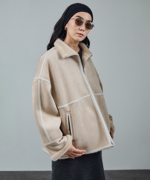 ⭐︎まるす⭐︎ ADAM ET ROPE' フェイクムートンジャケット フェイクムートンジャケット | アダムエロペ(ADAM ET ROPE') | マルイ