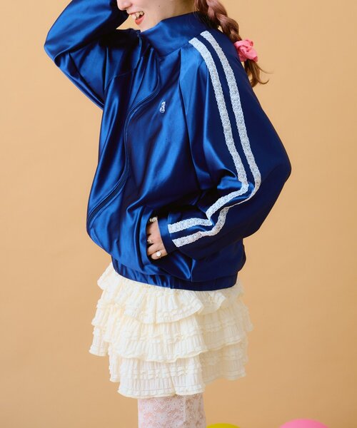 w closet（ダブルクローゼット）の「【あみこ企画】肩レーストラックジャケット（その他アウター・レディース・ネイビー/ピンク・FREE）」の14枚目の写真