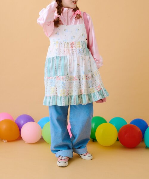 w closet（ダブルクローゼット）の「【あみこ企画】肩レーストラックジャケット（その他アウター・レディース・ネイビー/ピンク・FREE）」の6枚目の写真