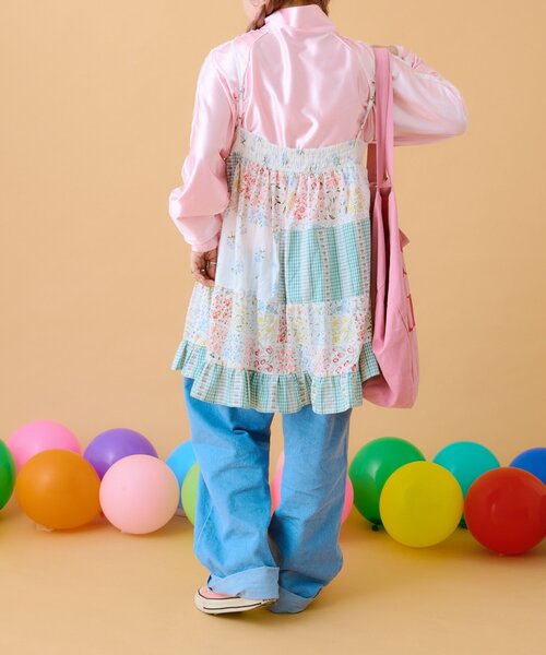 w closet（ダブルクローゼット）の「【あみこ企画】肩レーストラックジャケット（その他アウター・レディース・ネイビー/ピンク・FREE）」の10枚目の写真