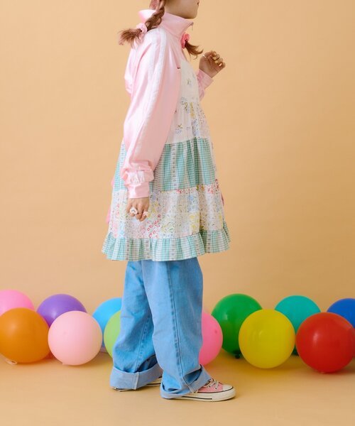 w closet（ダブルクローゼット）の「【あみこ企画】肩レーストラックジャケット（その他アウター・レディース・ネイビー/ピンク・FREE）」の11枚目の写真