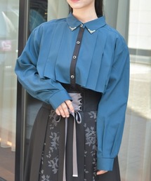 axes femme | 金具付バイカラーブラウス(シャツ/ブラウス)