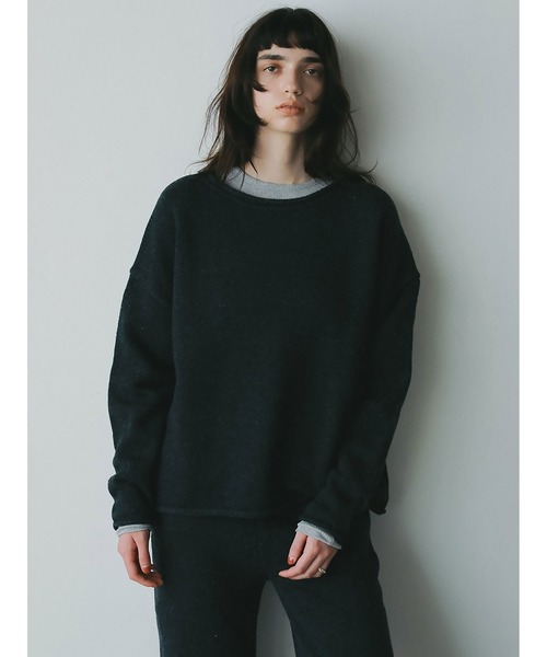 HER.(ハー)の「C/Wニットプルオーバー(ニット/セーター・レディース・チャコールグレー/ライトグレー・フリー)」の2枚目の写真