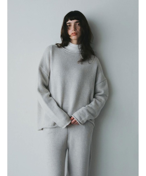 HER.(ハー)の「C/Wニットプルオーバー(ニット/セーター・レディース・チャコールグレー/ライトグレー・フリー)」の4枚目の写真