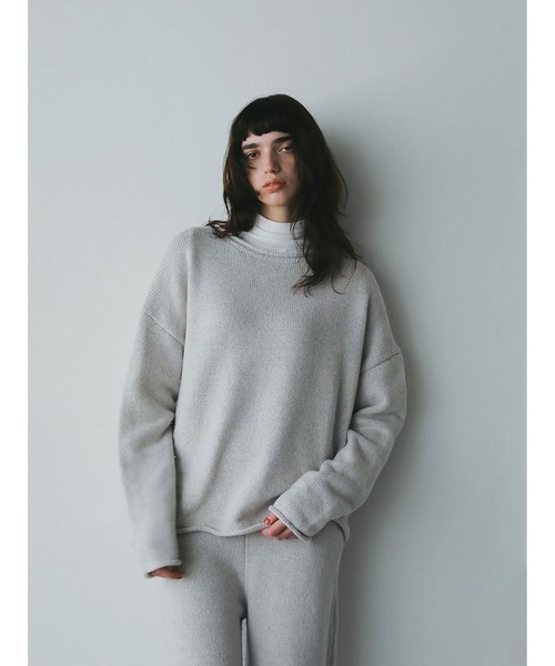 HER.(ハー)の「C/Wニットプルオーバー(ニット/セーター・レディース・チャコールグレー/ライトグレー・フリー)」の6枚目の写真