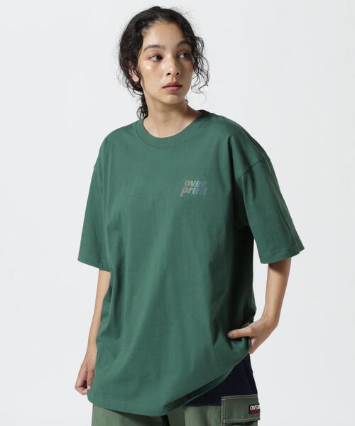 over print(オーバープリント)の「overprint/オーバープリント/OVER TEE(Tシャツ/カットソー・メンズ・ホワイト/イエロー/レッド/ダークグリーン系/ラベンダー/ネイビー/ブルー/チャコールグレー/ブラック・S/XL/L/M)」の4枚目の写真
