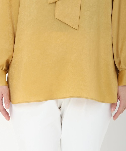 STRAWBERRY-FIELDS（ストロベリーフィールズ）の「ロイヤルヴィンテージサテン_ヴィンテージサテンボウタイブラウス（シャツ/ブラウス・レディース・ネイビー/ピンク系その他/オフホワイト・2）」の10枚目の写真