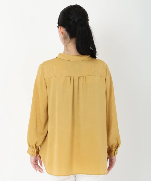 STRAWBERRY-FIELDS（ストロベリーフィールズ）の「ロイヤルヴィンテージサテン_ヴィンテージサテンボウタイブラウス（シャツ/ブラウス・レディース・ネイビー/ピンク系その他/オフホワイト・2）」の6枚目の写真