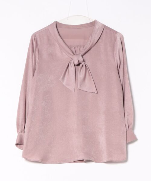 STRAWBERRY-FIELDS（ストロベリーフィールズ）の「ロイヤルヴィンテージサテン_ヴィンテージサテンボウタイブラウス（シャツ/ブラウス・レディース・ネイビー/ピンク系その他/オフホワイト・2）」の13枚目の写真