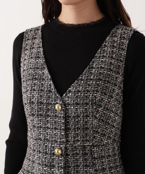 ミックスツイードロングジャンスカ / 1215240104（ワンピース