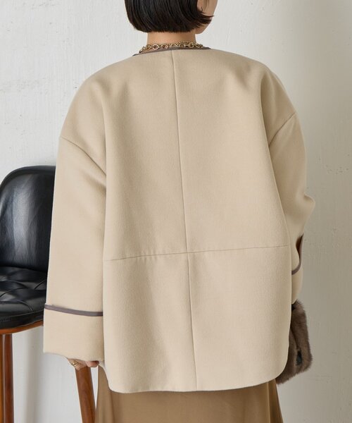 Jena espace merveilleux（ジェナ　エスパスメルヴェイユ）の「【体系カバー】テープラインコクーンコート（その他アウター・レディース・ベージュ/チャコールグレー/グレー・FREE）」の19枚目の写真