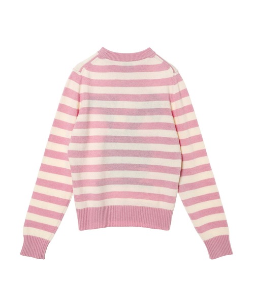 GANNI（ガニー）の「Striped Graphic Wool Mix Bunny Crewneck K2426（Tシャツ/カットソー・レディース・ピンク・X-SMALL）」の2枚目の写真