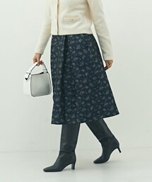 NOLLEY’S（ノーリーズ）の「ウォッシャブル花柄ジャガードタックスカート（スカート）」