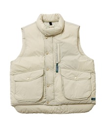 ダウンベスト（ホワイト/白色系・ブランドロゴ）ファッション通販