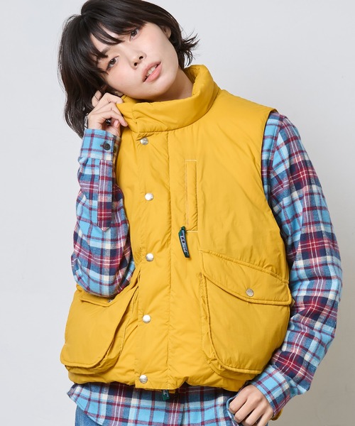 古着 80s エルエルビーン ダウンベスト ジャケット イエロー 黄 ① JAPAN EDITION】ホールデン・ダウン・ベスト（ダウンベスト）｜L.L.