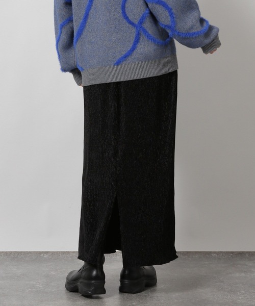 LAKOLE(ラコレ)の「楊柳ベロアナロースカート / 602797(スカート・レディース・ブラック/カーキ/モカ・FREE)」の8枚目の写真