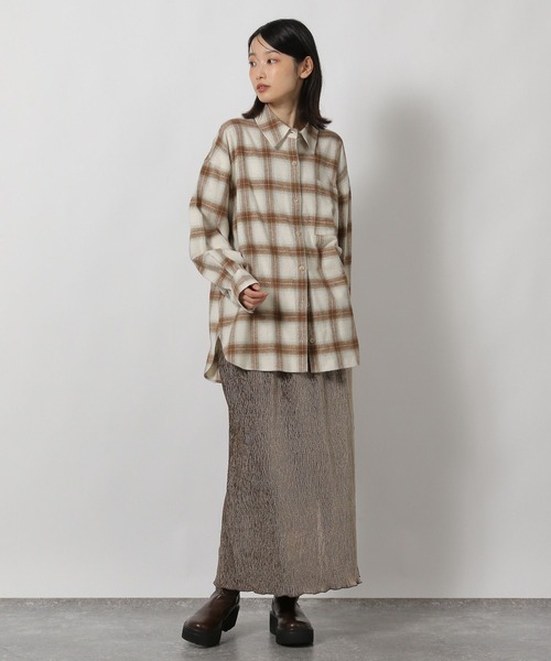 LAKOLE(ラコレ)の「楊柳ベロアナロースカート / 602797(スカート・レディース・ブラック/カーキ/モカ・FREE)」の9枚目の写真