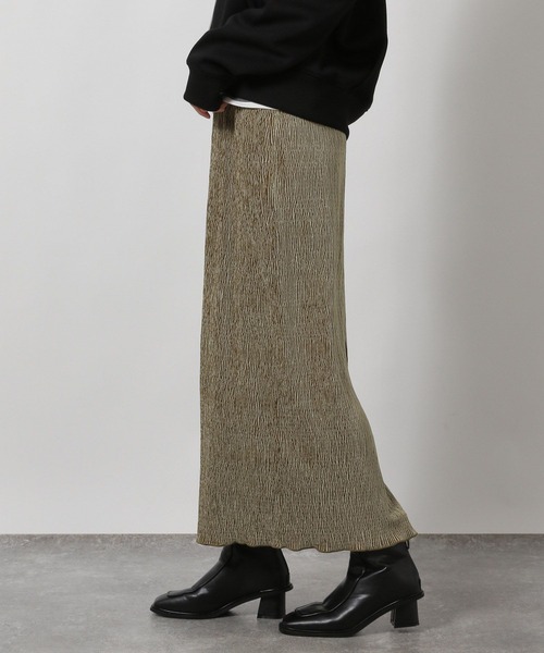 LAKOLE(ラコレ)の「楊柳ベロアナロースカート / 602797(スカート・レディース・ブラック/カーキ/モカ・FREE)」の14枚目の写真