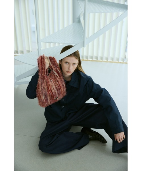 un/neu（アンノイ）の「マルチストライプファーニットバッグ / 500mlペットボトル収納可能（ハンドバッグ・レディース・ピンク/グリーン/ブルー・FREE）」の22枚目の写真