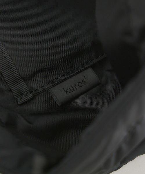 kuros'（クロス）の「【kuros’オリジナル】高密度織ナイロンロールトップリュック 豊岡産（バックパック/リュック・レディース・ブラック・FREE）」の20枚目の写真