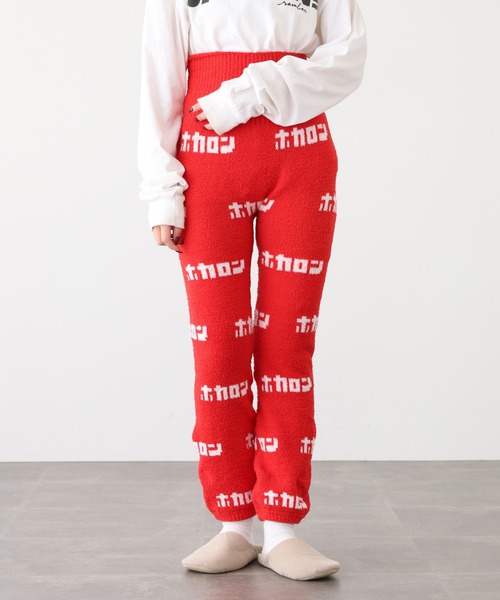 FUNALIVE(ファンアライブ)の「テロップホカロン 腹巻きロングパンツ(ルームウェア/パジャマ・レディース・レッド/ピンク/グレー・FREE)」の12枚目の写真