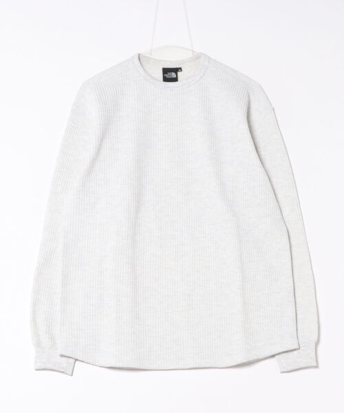 THE NORTH FACE(ザノースフェイス)の「THE NORTH FACE ロングスリーブウォームワッフルクルー(Tシャツ/カットソー・メンズ・ホワイト系/ブラック/ミックスグレー/オリーブ/ネイビー/オフホワイト・XL/M/L)」の3枚目の写真